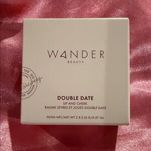Wander Beauty Double Date Lip and Cheek in Cream in a sealed box 2.10 G/0.07 oz